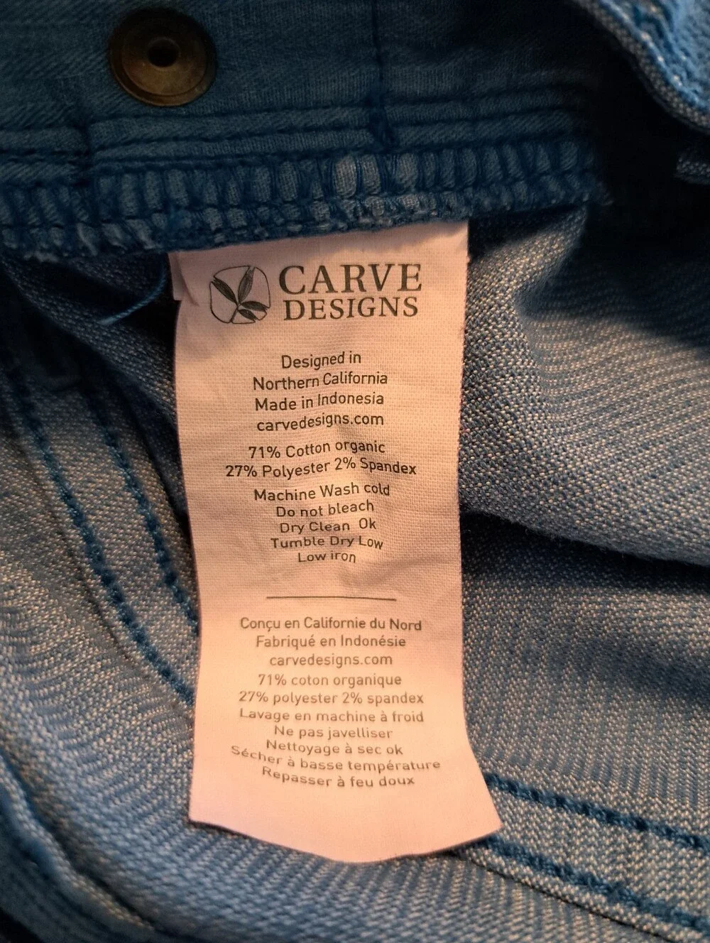 Carve Designs Blue Corduroy Shorts Size 6 - Picture 4 of 8